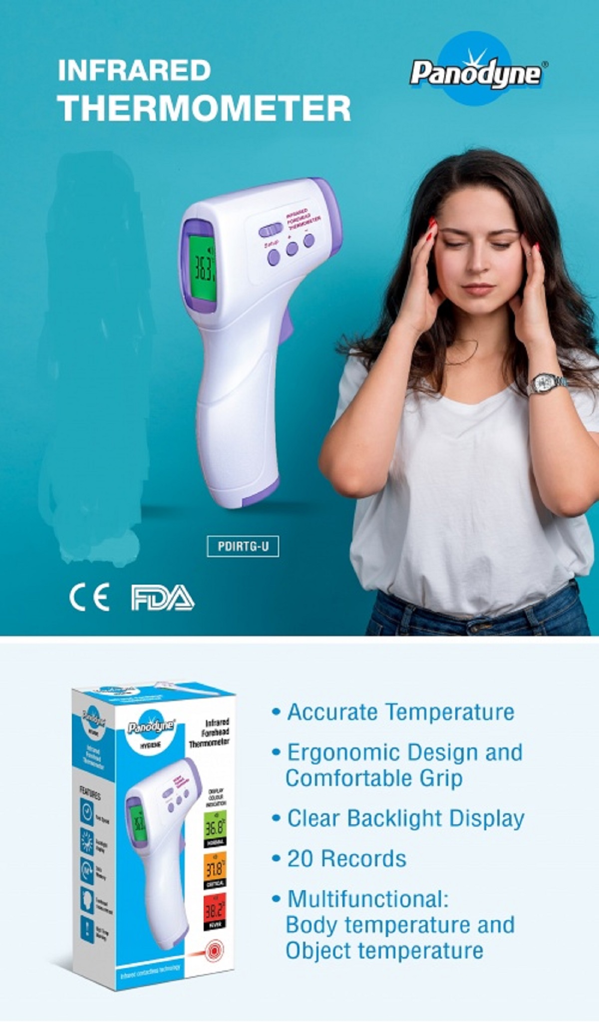 Buy Panodyne Infrared non Contact Forehead Thermometer